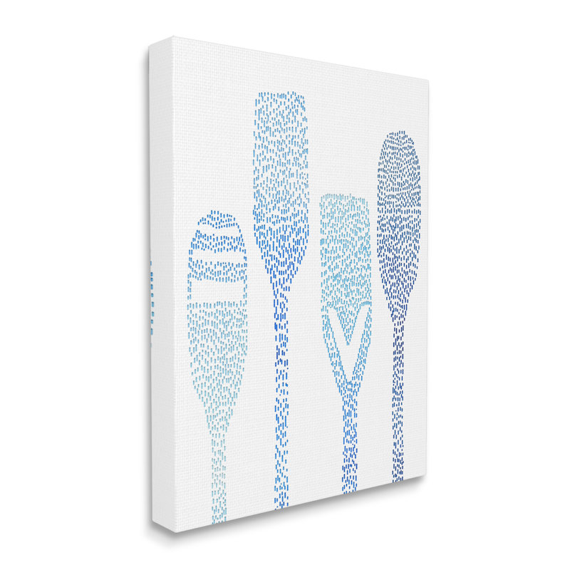 «Boat Oars Abstract Stipple Pattern» par Lil 'Rue - impression sur toile tendue, H 40 po x l 30 po x P 1,5 po
