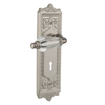 Egg & Dart Plate with Decorative Keyhole and Privacy (Bed & Bath) with Parlour Lever