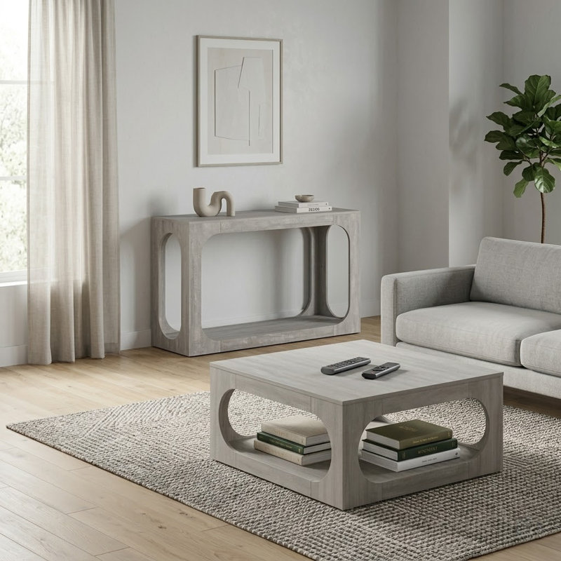 Northfleet 47" Console Table, Chêne gris cendré