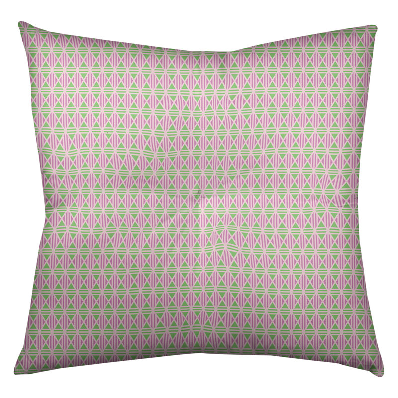 Coussin de sol Katelyn Elizabeth, 30 po x 30 po, Rose / Vert