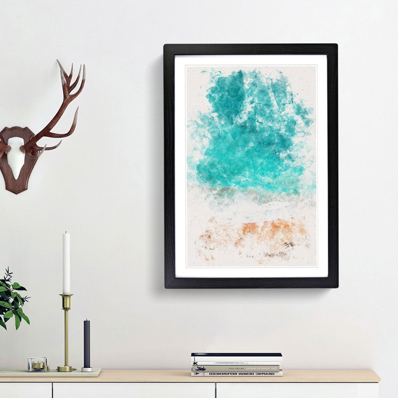 Sydney Australia Beach - Picture Frame Graphic Art, 87cm H x 62cm W x 2cm D, Black Framed