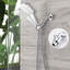 Shower Head With 6 Spray Settings - Detachable, Minimize Flow Restriction, Square Mounted Handheld Faucet In Modes, Include Arm