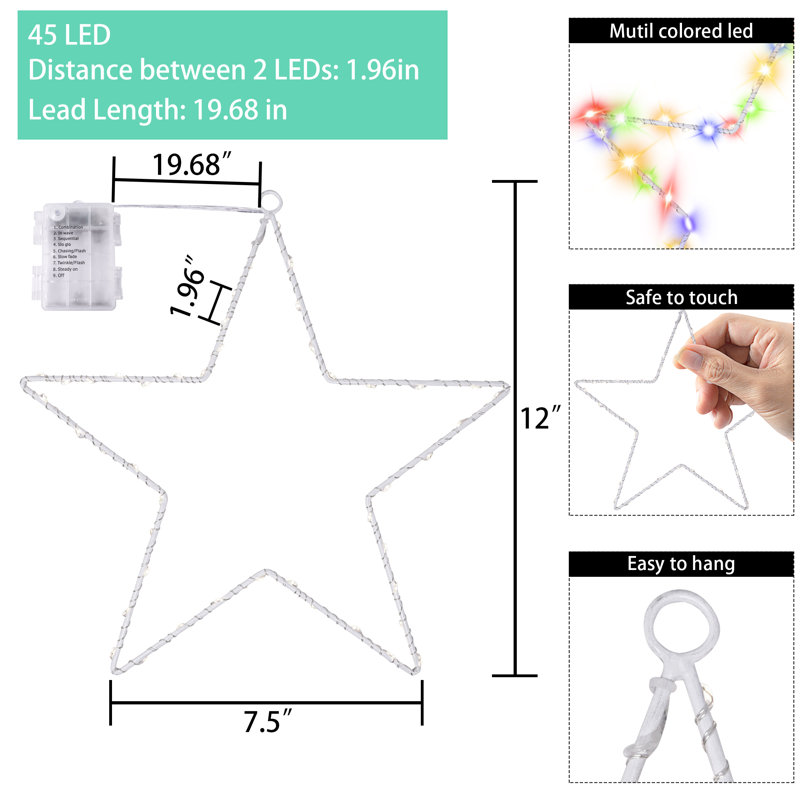 Guirlande de 45 lumières, Multicolore