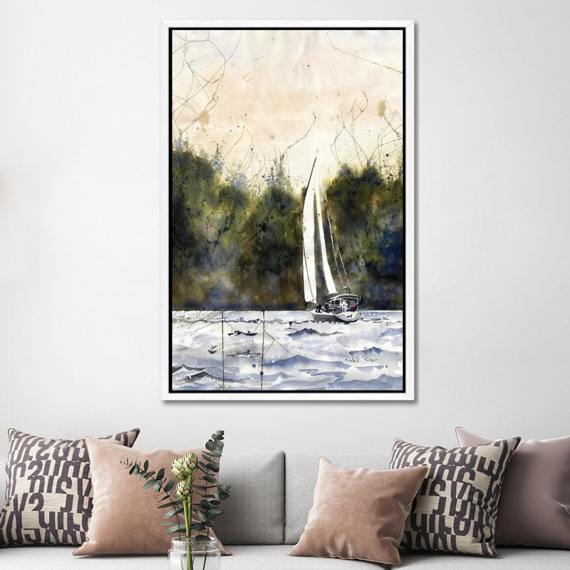 Sailing Daze Off by Rachel Parker - Gallery-Wrapped Canvas Giclée on Canvas, White Framed, 152.5 cm H x 101.5 cm W