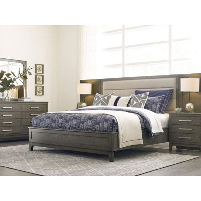 Analeshia Upholstered Metal Panel Bed