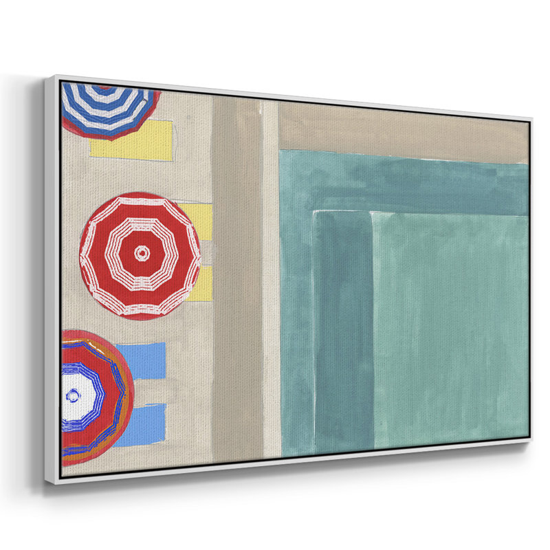 Au bord de la piscine I, H 27 po x l 41 po x P 2 po, Blanc