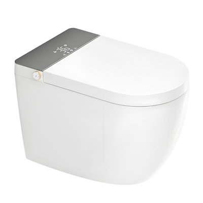 Modern Integrated Smart Toilet – Auto Open/close Lid, Heated Seat, Instant Warm Water Cleaning (4 Modes), Auto/remote/foot Sensing Flush, Triple Auxiliary Flushing, Four-fold Antibacterial, Led Display For Home Bathrooms