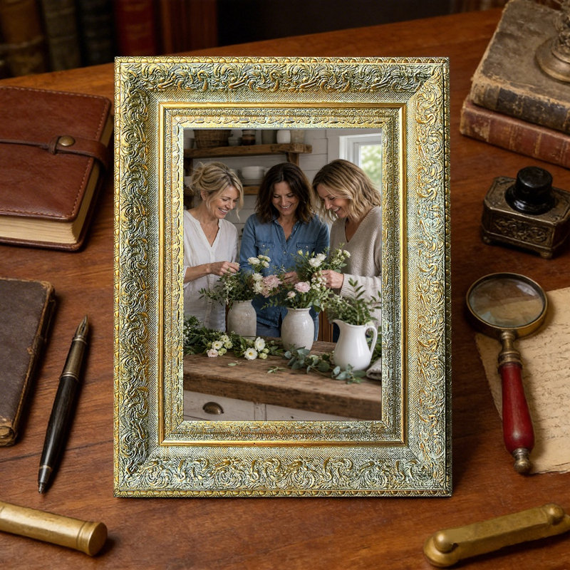 Cadre photo indémodable de 11 po x 14 po avec protecteur de photo en or antique 1pc, 1, 11" W x 14" H