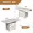 Versatile Folding Dining Table with Storage and Marble Finish