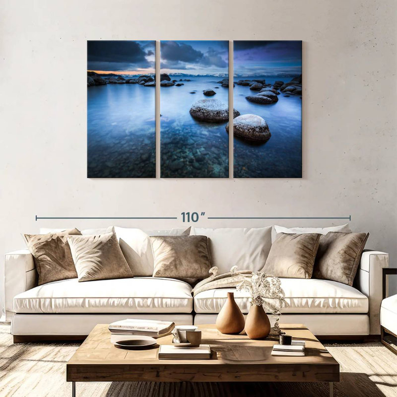 Alvord, eaux calmes au lac Tahoe, H 48 po x l 74 po