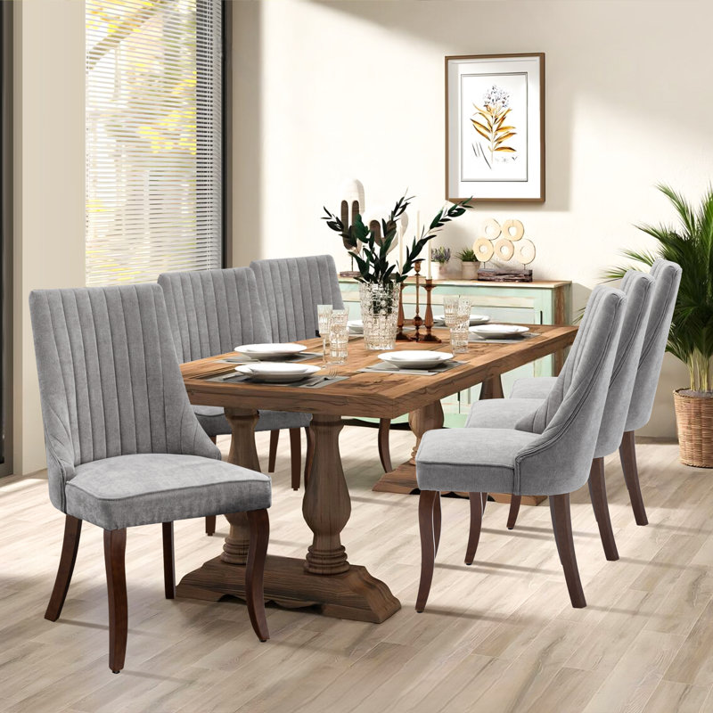 19.5'' H Upholstered Side Chair, Gray
