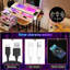 Dressing Table with Human Sensor RGB Lights, Tempered Glass Top, and Quick-Charging Station-447472114