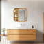 Armoire à miroir murale en bois avec tablettes de rangement
