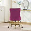 Chaise de bureau contemporaine rembourrée et capitonnée à boutons avec base en métal-2117515695-2117515666-2117515693