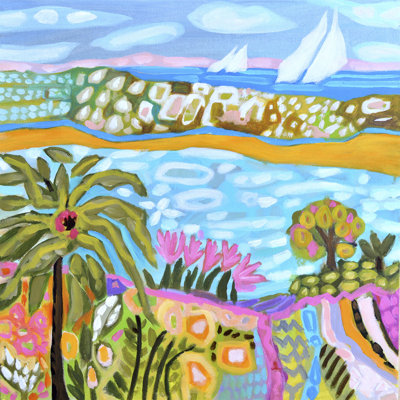 Palm Retreat 1 Piece Wrapped Canvas Painting