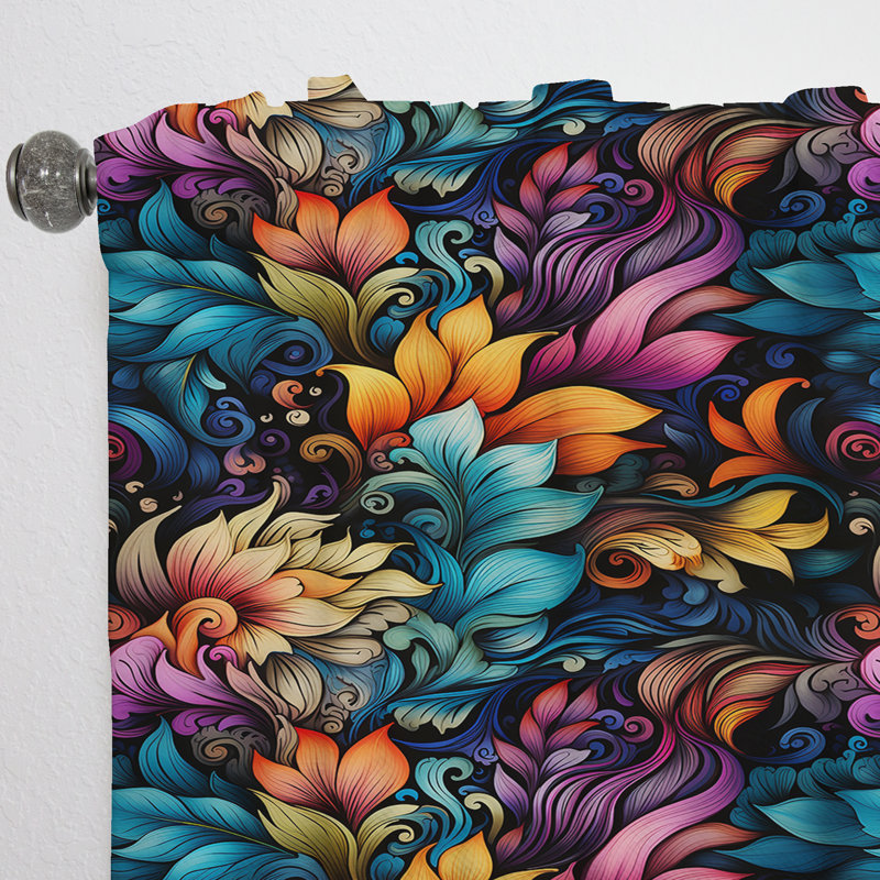 Exotic Tapestries Boho Motif III - Rideau Glam - Velours obscurcissant - 1 panneau, L 52 po x L 108 po