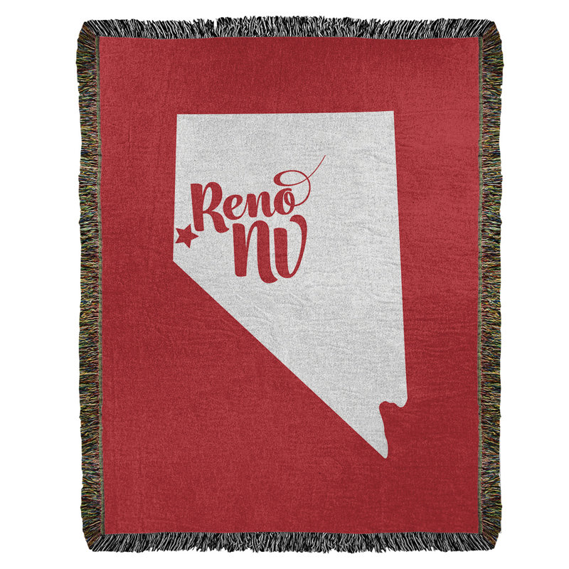 Jeté en coton tissé reno nevada, l 37 po x L 52 po, Rouge