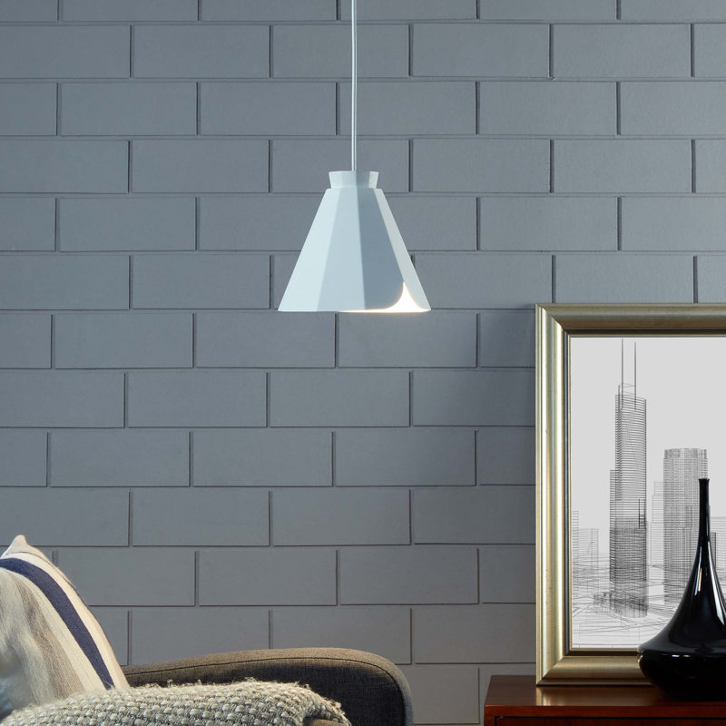 Luminaire suspendu moderne Millie White Midcentury