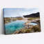 «Turquoise Geotheral Pool and Steam In Rugged Landscape», art mural sur toile-646949210