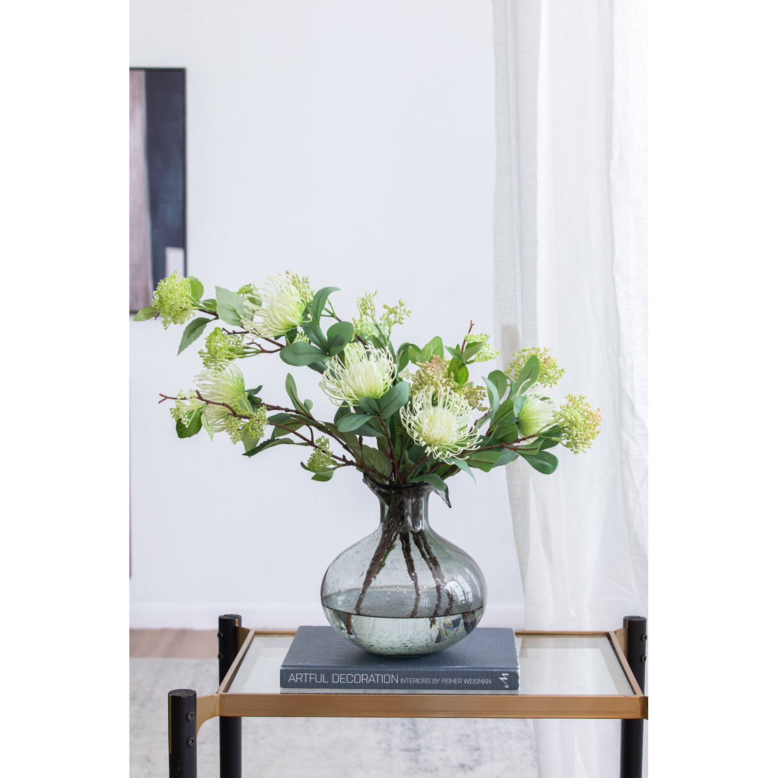 Helaine Glass Table Vase, 8.7" H x 8.1" W x 8.1" D