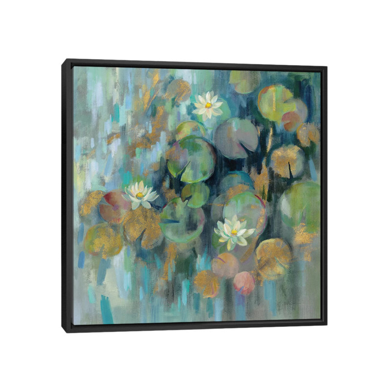 «Magic Lily Pond» par Silvia Vassileva - reproduction d'art, Pas de tapis, H 26 po x l 26 po x P 1,5 po