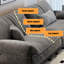 Canapé modulaire en chenille gris 98,43 po-129453421