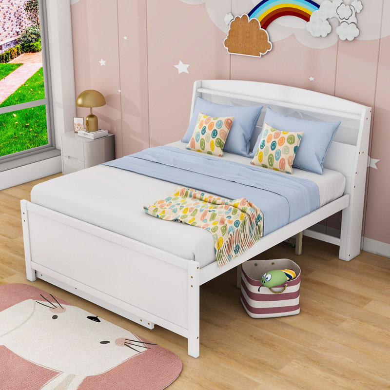 Lit plateforme en bois avec 3 tiroirs Charead, Lit double