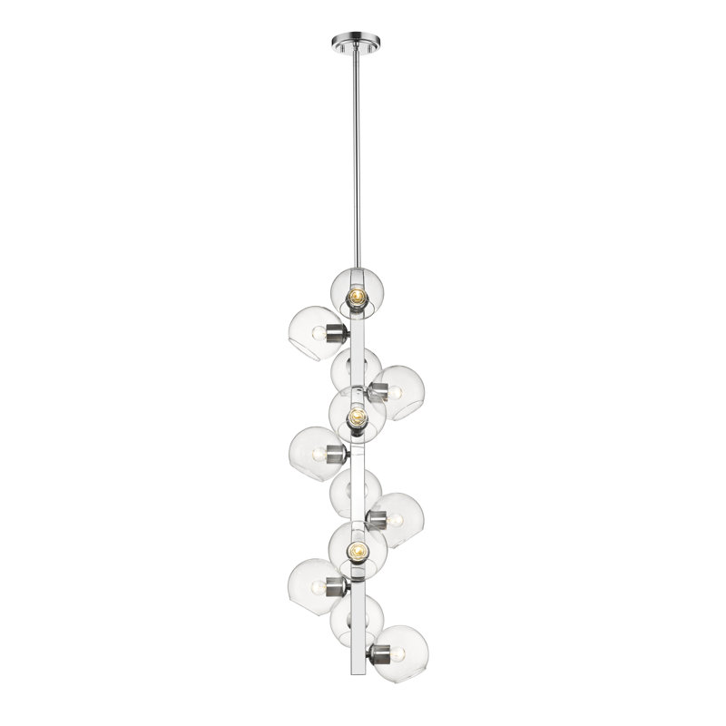 Lustre linéaire spoutnik moderne Gaines 12 lumières