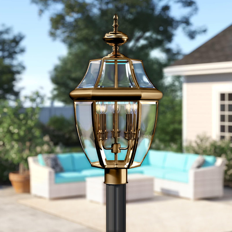 Jayde Beveled Lantern Head, Polished Brass