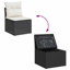 Ensemble de canapé de jardin Vidaxl noir, blanc crème