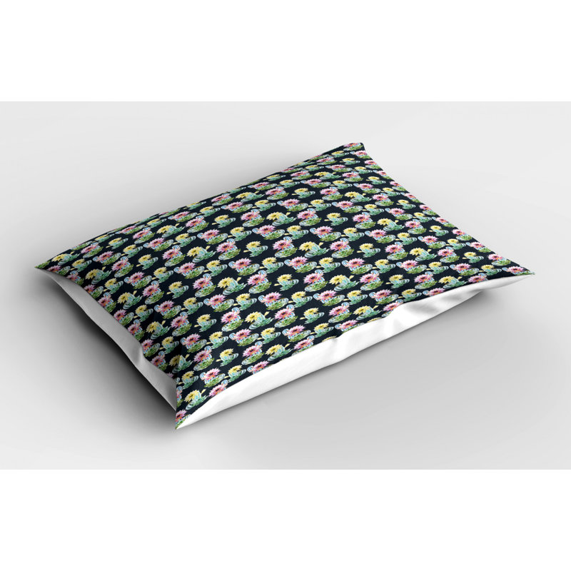 Flowers Polyester Floral Sham Set, Twin