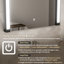 Miroir à lumière vive pivotante l 24 po x H 32 po à 270 ° avec fonction de mémorisation de la température de couleur et de la luminosité réglable-1740394535