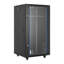 Armoire murale 22U à fixation murale, profondeur de 23,6 po, capacité de charge maximale de 300 lb avec porte en verre trempé verrouillable, panneaux latéraux, support pour équipement informatique, appareils audiovisuels