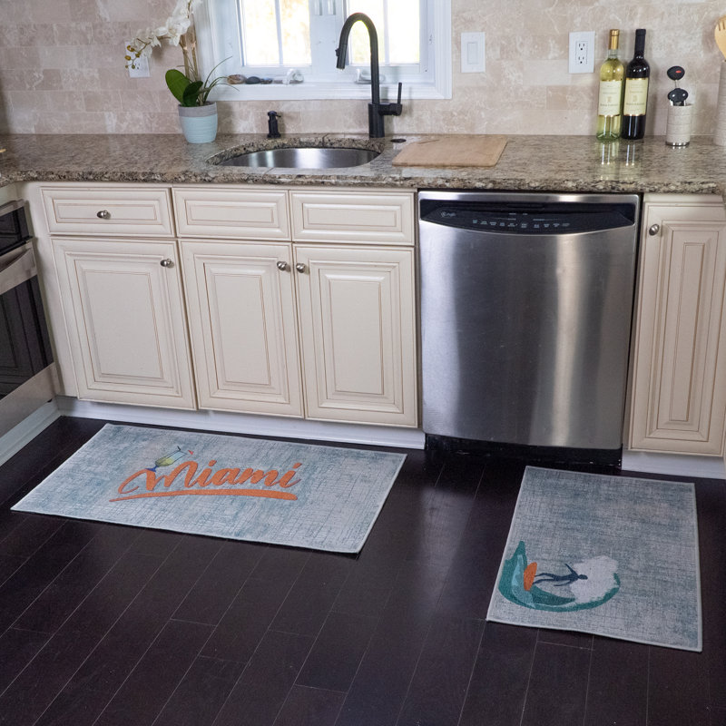 Tapis de cuisine polyvalent 2 pièces