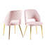 Ensemble de chaises de salle à manger Off Boucle avec pieds en métal et chaises rembourrées à dossier creux-1346948885-1346948891