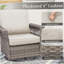 Ensemble de chaises berçantes pivotantes 2 pièces avec accoudoirs de 5 pouces et coussin épais, beige-1006121044