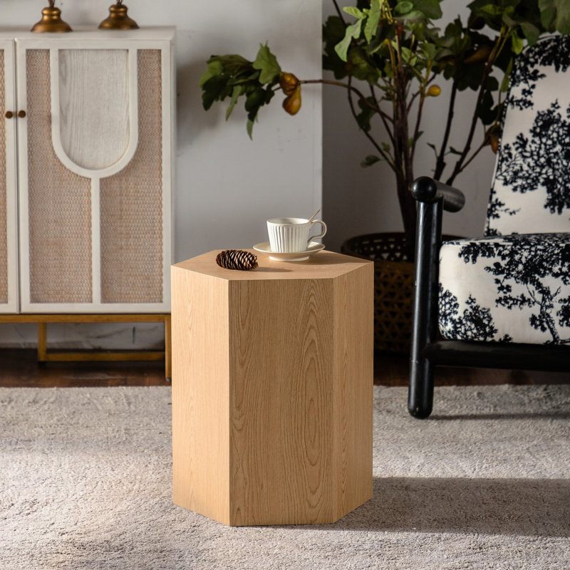 Table de bout hexagonale Nature Wood Grain