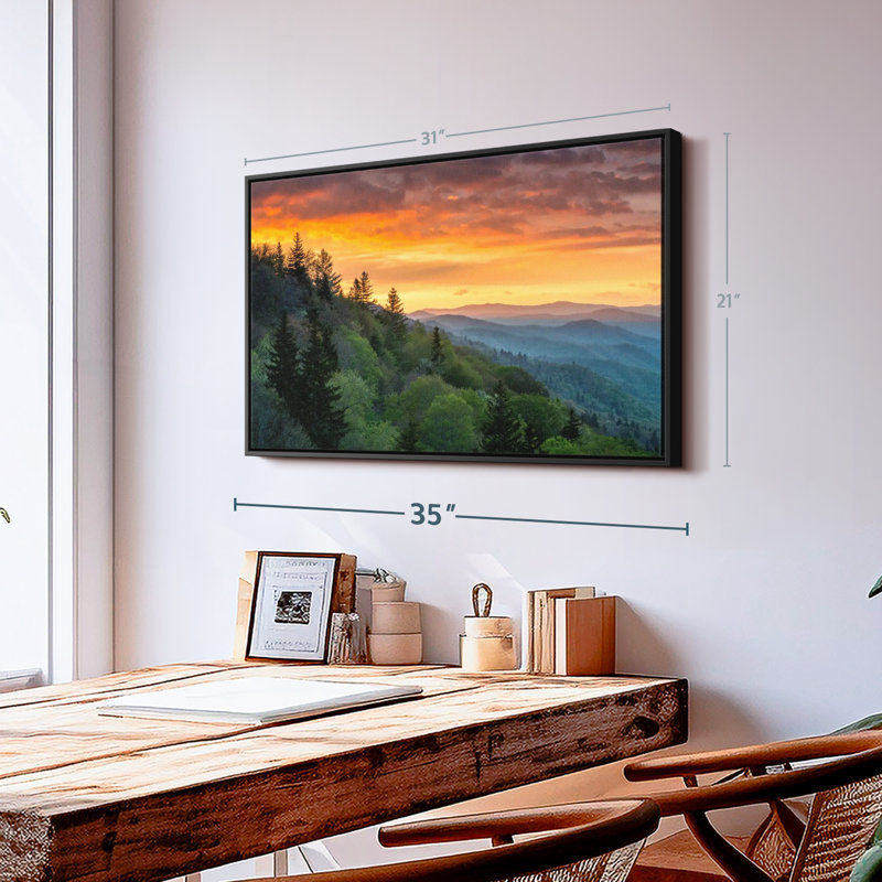 Nature "Art mural au lever du soleil", H 21 po x l 31 po