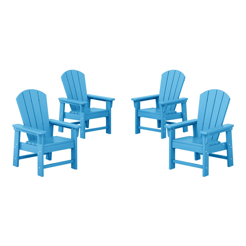 Ensemble de 4 chaises Adirondack pour enfants Laguna, Bleu