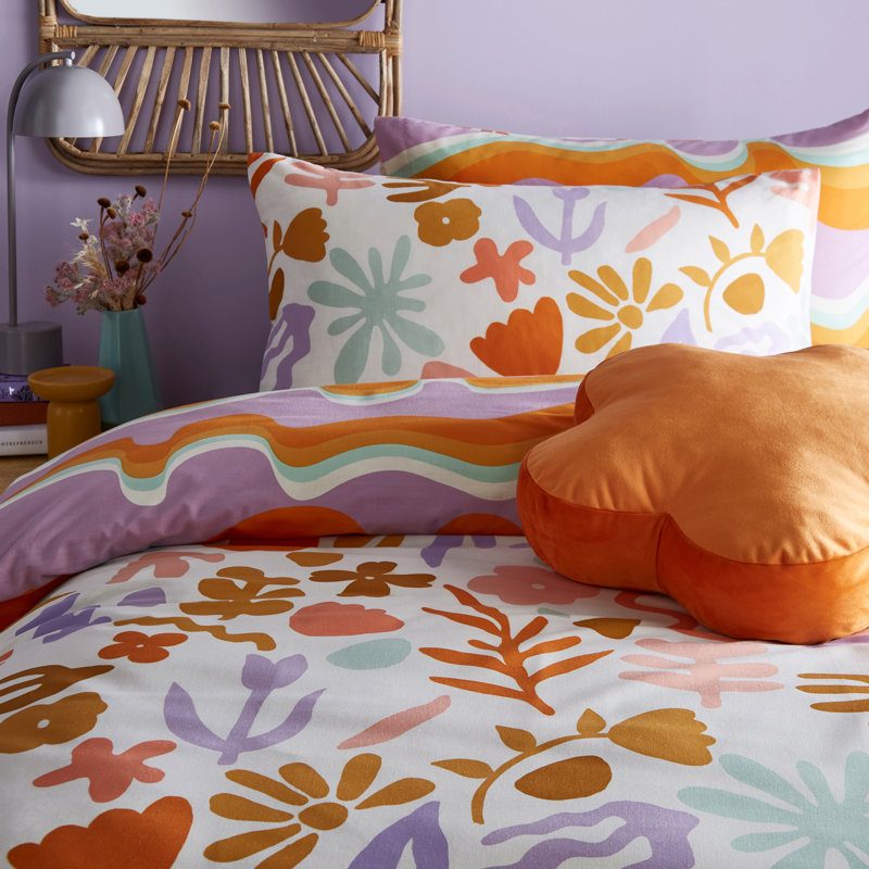 Cotton Blend Duvet Cover Set with Pillowcases, 220cm W x 260cm L