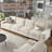Peppel 128" Upholstered 4 seater Sofa with 4 Storage Layers, up to 1000LBS
