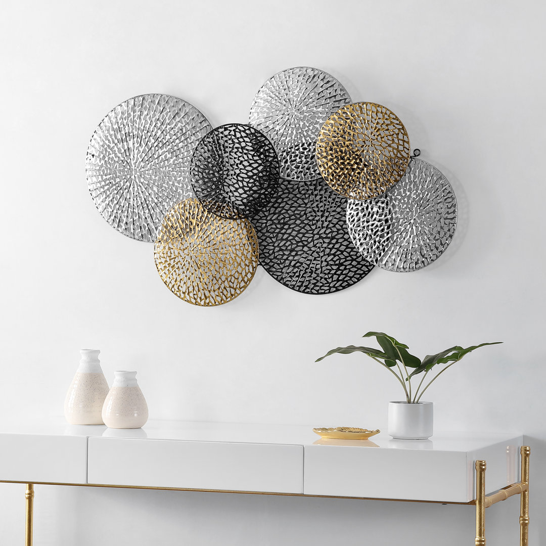 Viviette Glam Abstract Wall Decor on Metal Everly Quinn