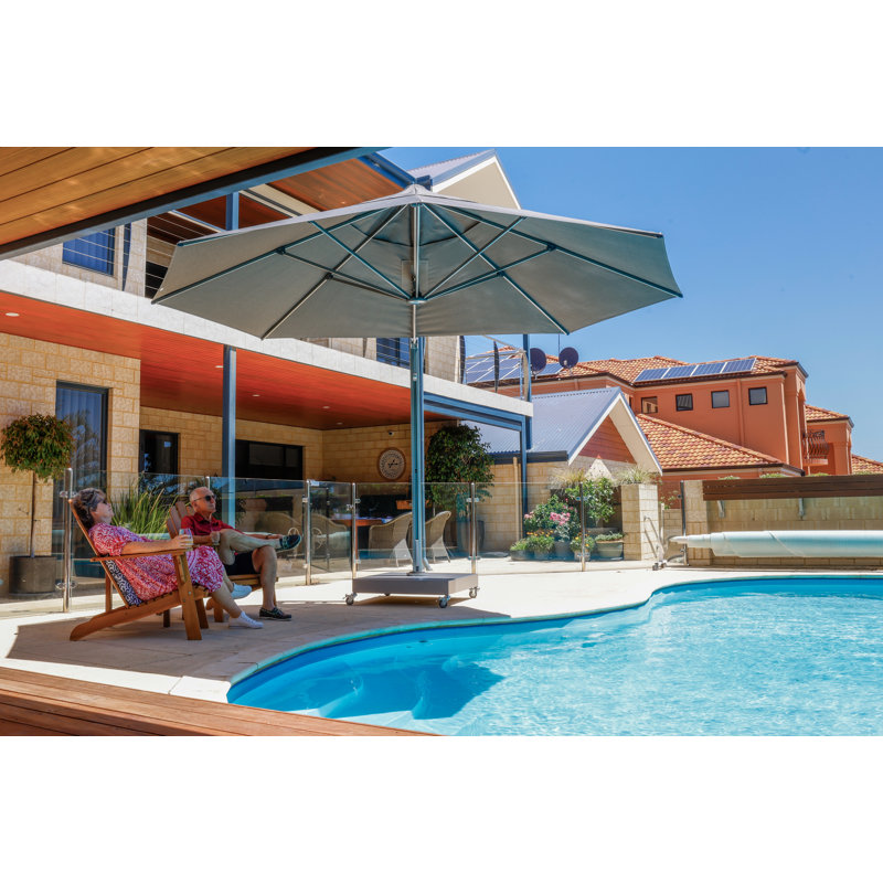 Shadowspec Serenity™ Octagon Umbrella, Free-Standing Base, Black, 11 ft