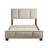 Triiptych Linen Upholstered Platform Bed Frame, Adjustable Height Headboard, No box Spring Required-1193088282-1193088281