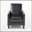 Fauteuil rembourré avec dossier doux et pieds en bois robustes-108339786