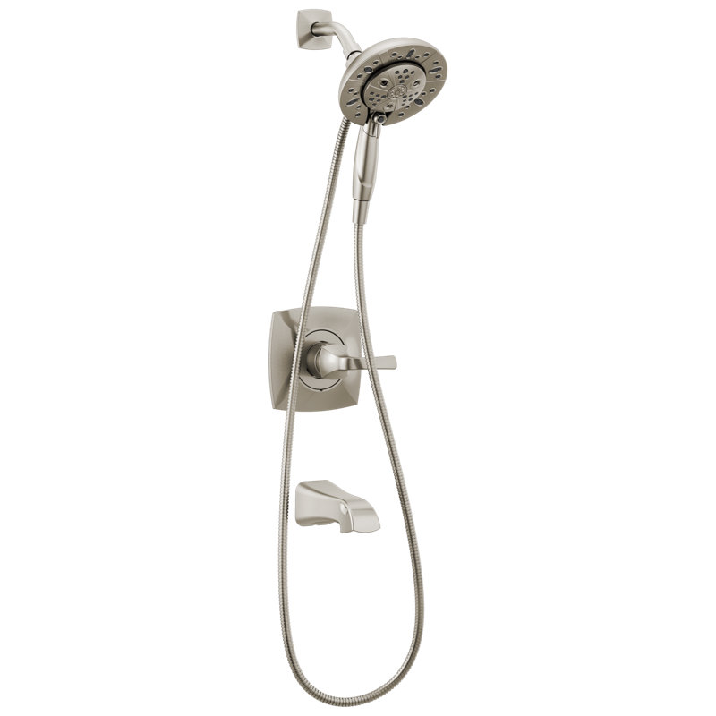 Vesna Single-Function Tub Shower Faucet Set, Shower Trim Kit with In2ition Shower Head and Valve, Matte Black