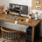 Solid Wood L-Shaped Corner Desk with Storage Shelves-607966959