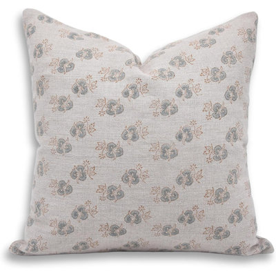 Housse de coussin imprimée à la main à motif de blocs Boho Farmhouse - Chitranjan
