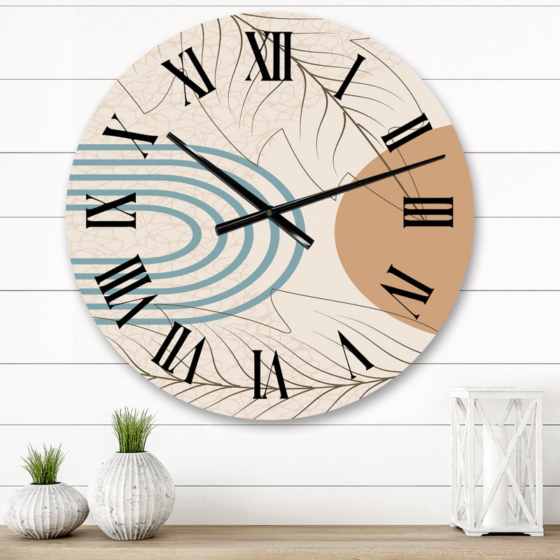 Horloge murale organique Mid Century, Moyen