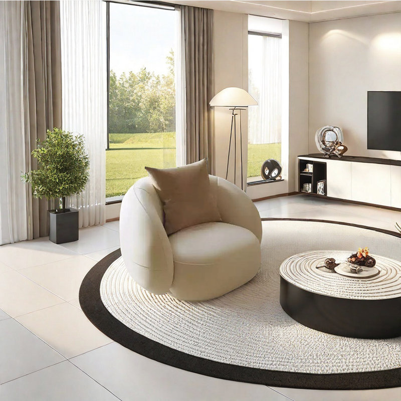 Butter wind negotiate curved sofa
